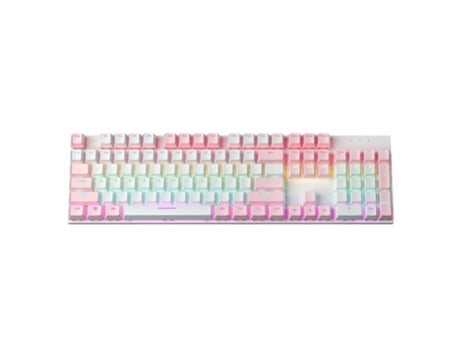 Teclado Gaming TRUMSEN KY300 RGB (Mecânico - Português - Rosa )