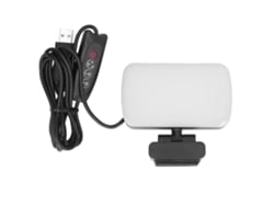 2026-luz De Relleno Led Clip-on Giratoria 360° 10 Niveles Ajustables Para Video Conferencia Usb Portátil
