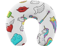 Almohada Viaje Diseño Unicornio Espuma Viscoelástica Viscoelástica Fácil Relajación Cómodos