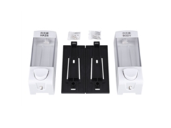 Dispensador Doble De Jabón/champú 2x350ml, De Plástico Abs, Para Montaje En Pared.