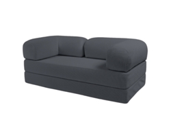 Sofá Cama Modular 2 Plazas De Pana Bananair 90x180 Cm Gris