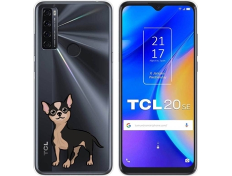 Carcasa TCL 20 SE TUMUNDOSMARTPHONE Dibujos Transparente Perros 05 Multicolor