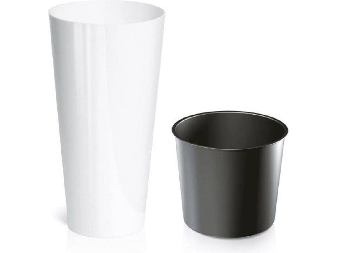Maceta PROSPERPLAST Tubus Slim Shine (Blanco - 25 x 25 x 47.6 cm)