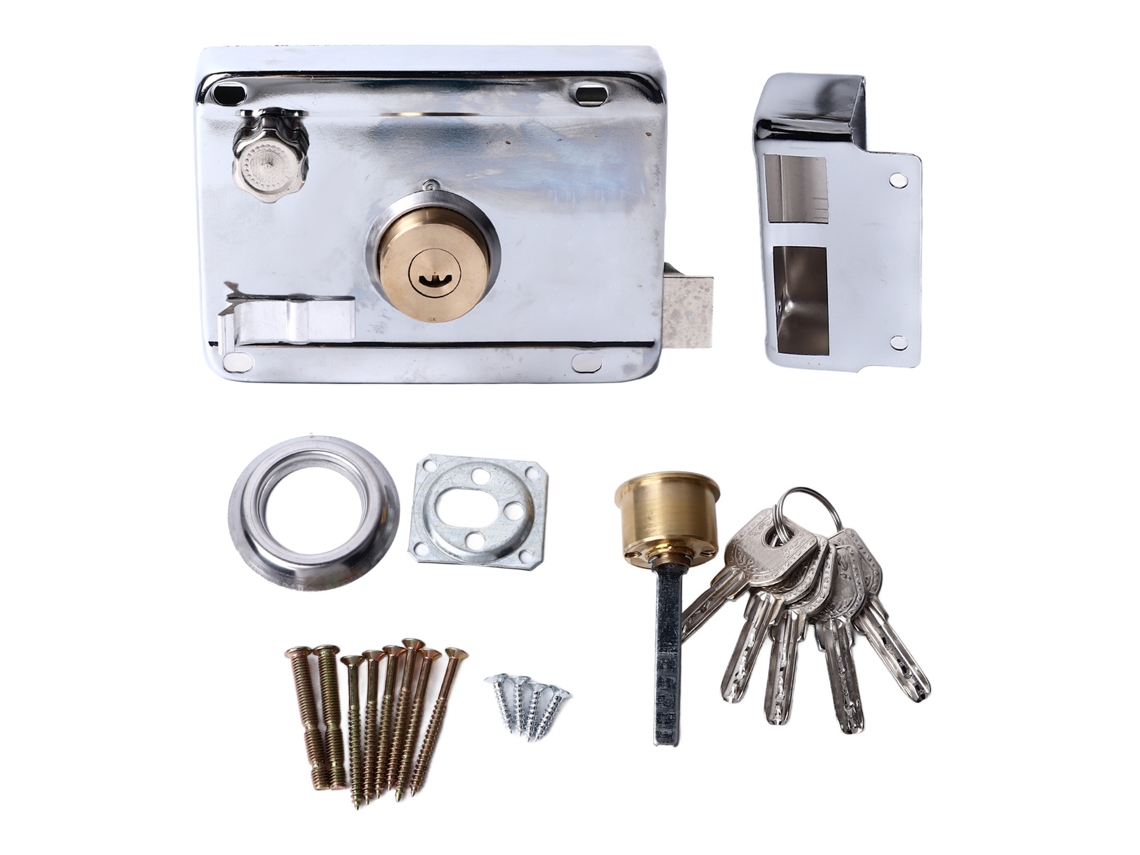 Cerradura De Seguridad Exterior Antirrobo Profesional De Acero Inoxidable Para Puertas De Entrada Con Kit Completo.
