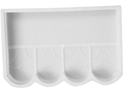 Molde De Plástico Blanco Para Hormigón, Ideal Para Vallas De Jardín Y Fácil De Usar.