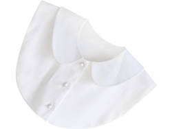 Camisa De Manga Corta Desmontable De Poliéster Blanco Para Mujer Y Niña, Fácil De Combinar.