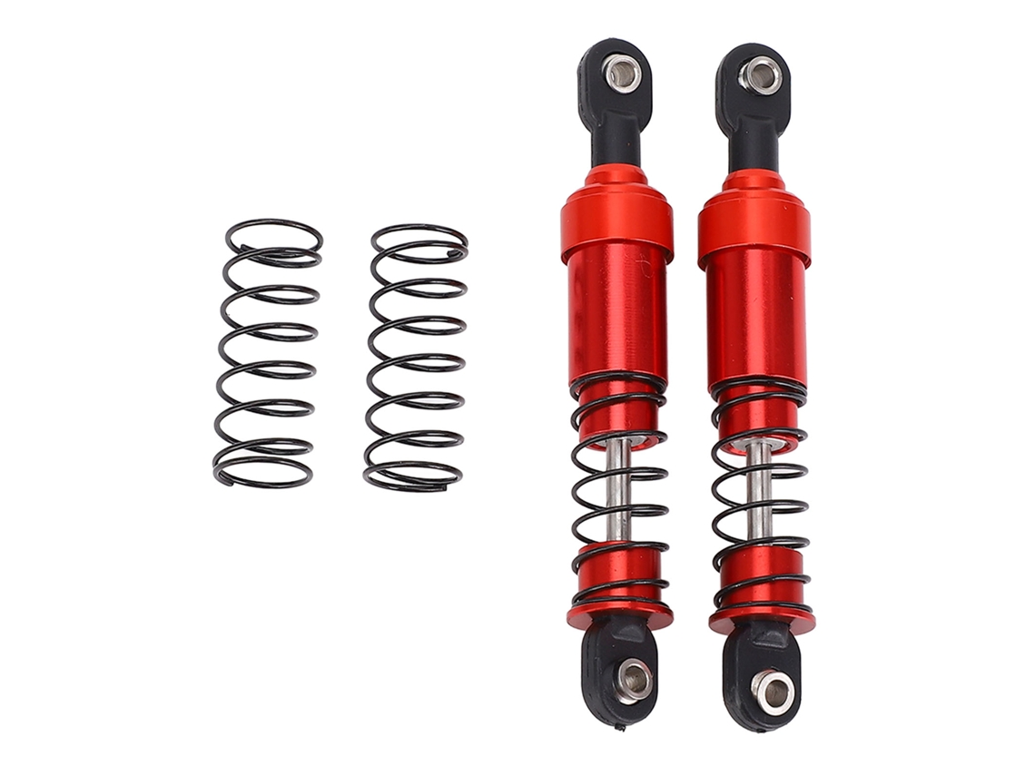 Amortiguador De Aceite De Aluminio Ligero Para Coche Rc, Resistente Al Agua, 75 Mm, Para Coche Rc Scx10 Escala 1/10, Rojo