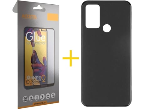 Kit Funda + Protector de Pantalla Oppo A53s ACCETEL Full Liso (Negro)