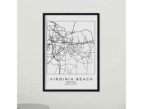 Poster NACNIC Mapa de Virginia Beach (A3)