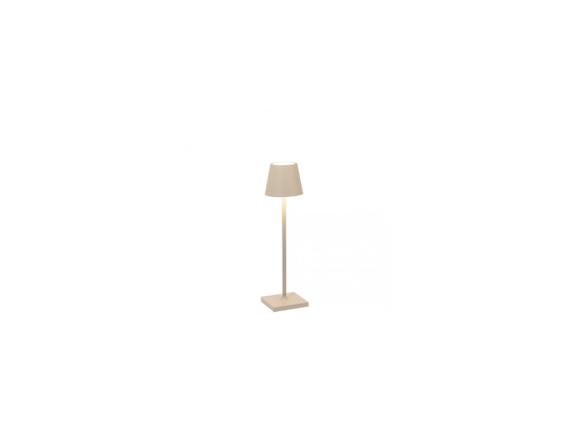 Lámpara de Mesa Poldina Pro Micro Sand LED recargable y regulable ZAFFERANO