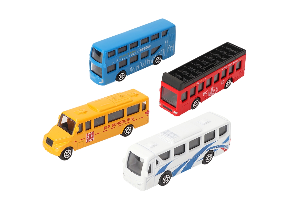 Juego De 4 Coches En Miniatura A Escala 1/87 En Metal Y Plástico, Regalo De Juguete Para Niños.