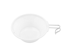 Taza Bowl Portátil Para Mochileros 250ml Protección Contra Caídas Para Camping Senderismo Vajilla Cocina Blanca
