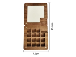 2026-34311-paleta De Acuarela Portátil Con Bloc De Dibujo, Caja De Pinturas Mini Para Viajes 71 Mm X 71 Mm 15 Compartimentos