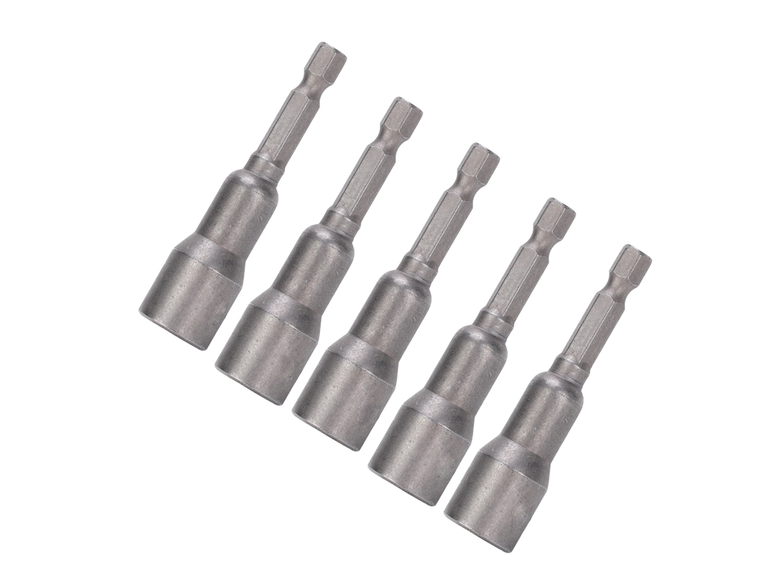 5 Piezas De Broca De Destornillador Magnética De Acero Cromo Vanadio Con Soplador Fuerte 65mmx1/4x6.0
