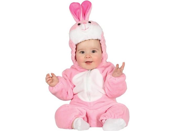 Disfraz de Bebé DISFRAZZES Conejito Rosa (Talla: 6 a 12 meses)