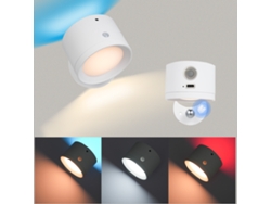 2026-lámpara De Pared Con Succión Magnética Rgb Cambio De Color 3 Temperaturas Regulable Sensor De Movimiento Control Táctil Y Remoto