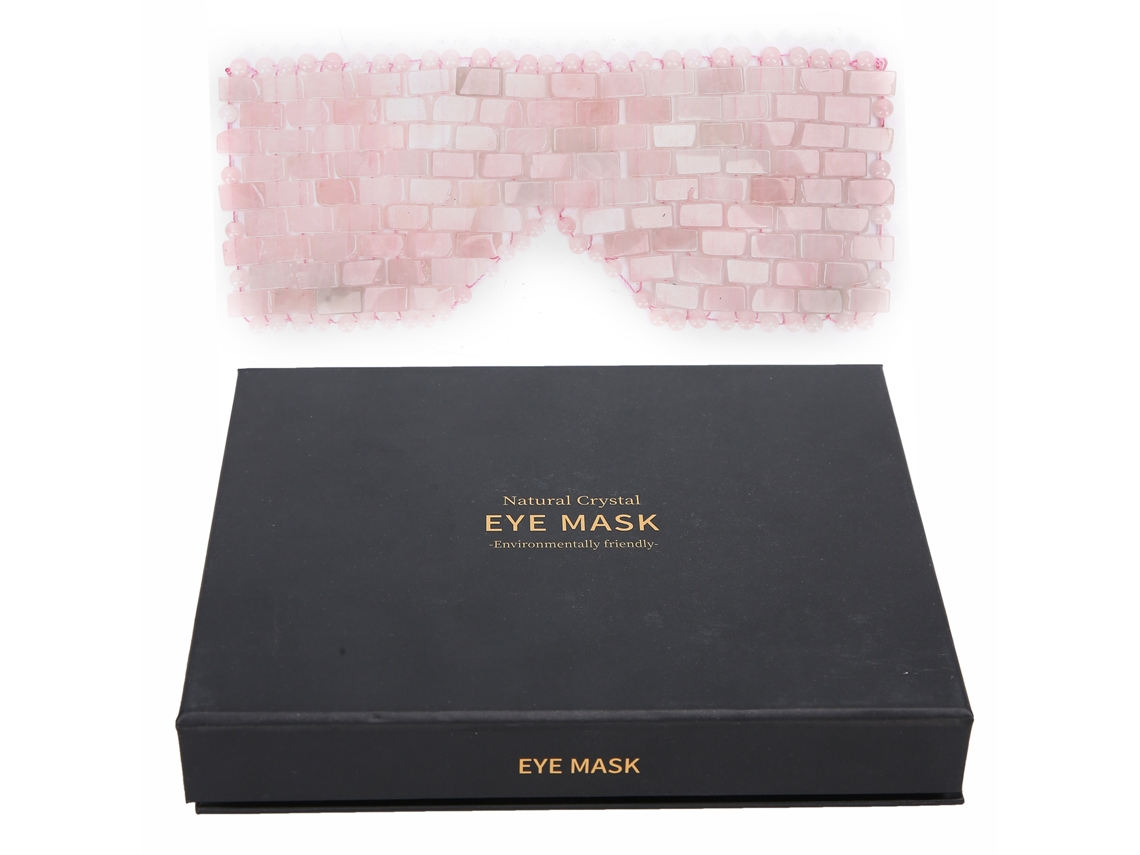 Mascarilla relajante de masaje para ojos con piedras preciosas naturales que reduce las ojeras.