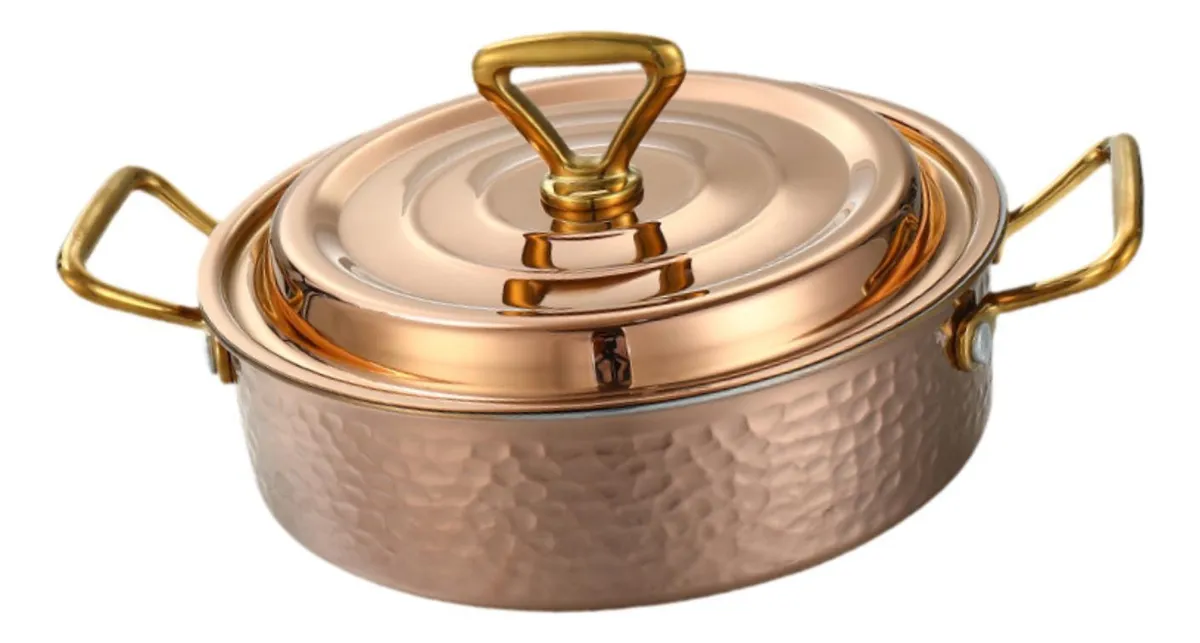 Olla caliente de acero inoxidable, práctica sartén de 20 cm