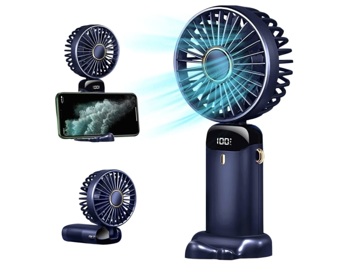 Ventilador de Mano Portátil ENZON 5000Mah5 Velocidades Azul