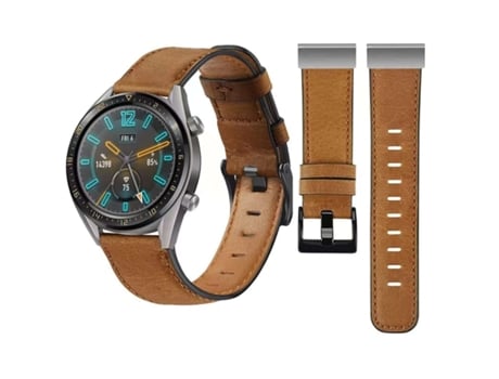 Correa Clásica Vintage Piel Ecológica Garmin Tactix 7 Pro Ballistics Edition Marrón VEANXIN