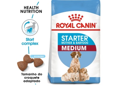 Comida ROYAL CANIN Starter Mother & Babydog Medium Seca para Cachorro Recém-Nascido y Cadela Gestante/Lactante de Porte Médio (Cantidad: 15 kg)