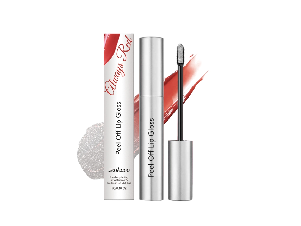 Tinte labial rojo clásico Zephoco, suave y versátil.