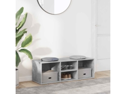 Banco Zapatero | Armario Zapatero De Contrachapada Gris Hormigón 105x35x35 Cm