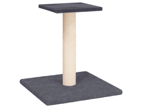 Poste rascador para gatos con plataforma gris oscuro 38 cm VIDAXL