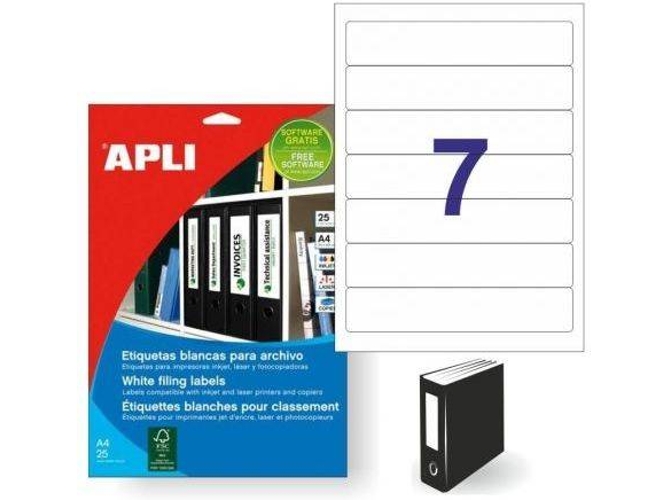 Etiquetas Adhesivas APLI 01232 190 x 38 mm- 175 Unidades
