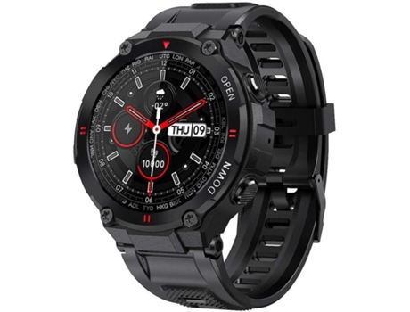 Reloj conectado para hombre, podómetro cardiovascular con pulsera conectada a prueba de agua IP67 (negro) VEANXIN