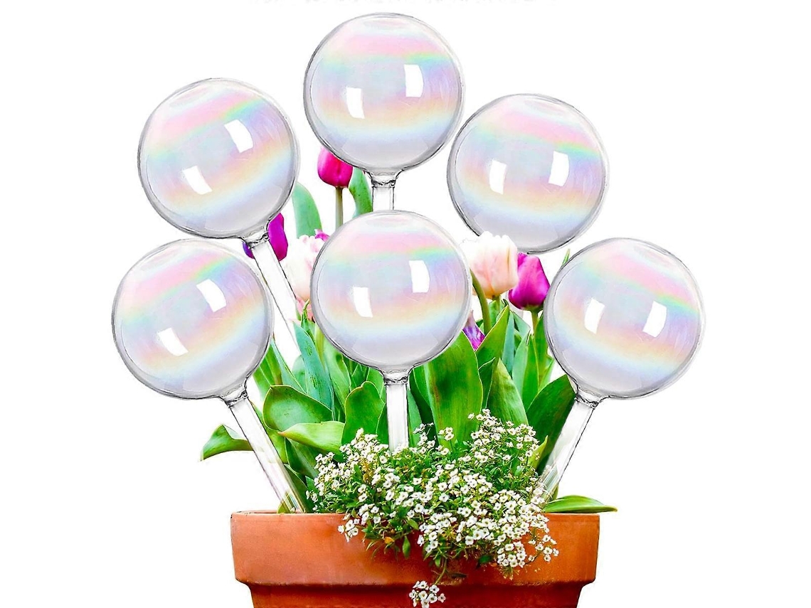 Globos de riego arcoíris para plantas