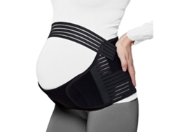 Cinturón de soporte abdominal 3 en 1 Yunzii para el embarazo, protector prenatal para aliviar el dolor, negro (vientre de 90/120 cm)