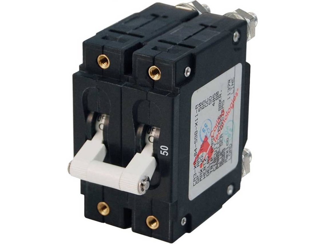 Interruptor BLUE SEA C-Series Double Pole Circuit Breaker Negro