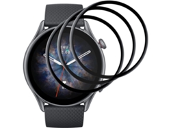 Conjunto de Protectores de Pantalla Filme Cobertura Total para Amazfit Gtr 3 Pro HONGWE. Negro (3un)