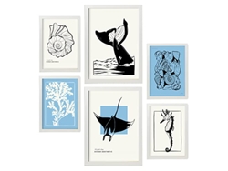 Set Of 6 Poster NACNIC Thick Black Ink (A3, A4)
