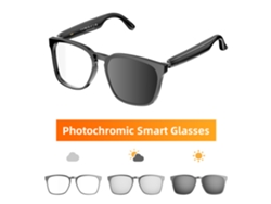 Gafas Inteligentes, Lentes Fotocromáticas, Asistente De Voz, Llamadas Bluetooth, Reproducción De Música Y Traducción. Color Negro. Czhhmart