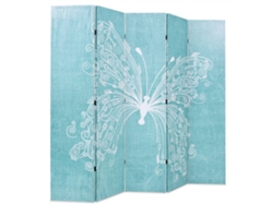 Separador de ambientes plegable | Separador de ambientes | Separador de espacios con estampado de mariposas azules 200x170 cm