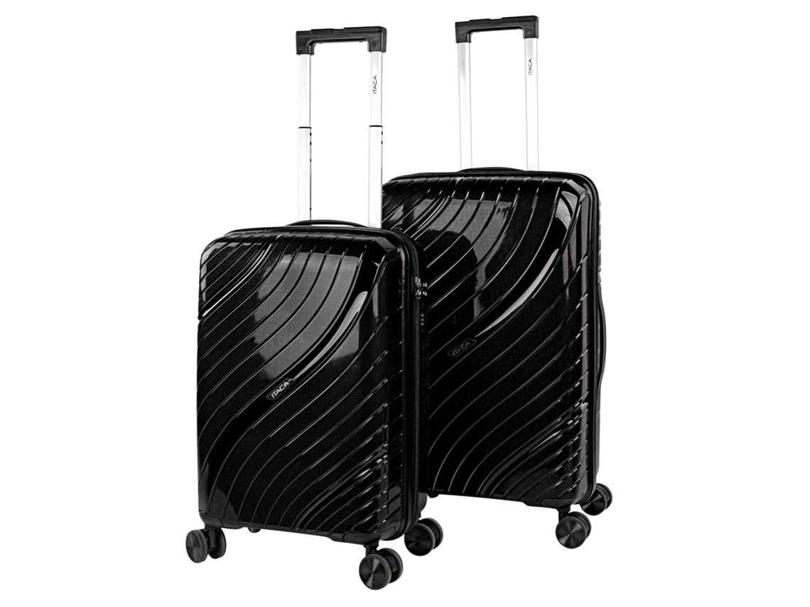 Maleta rígida negra Pp ITACA Danube (42 x 66 x 26 cm, 62 l)