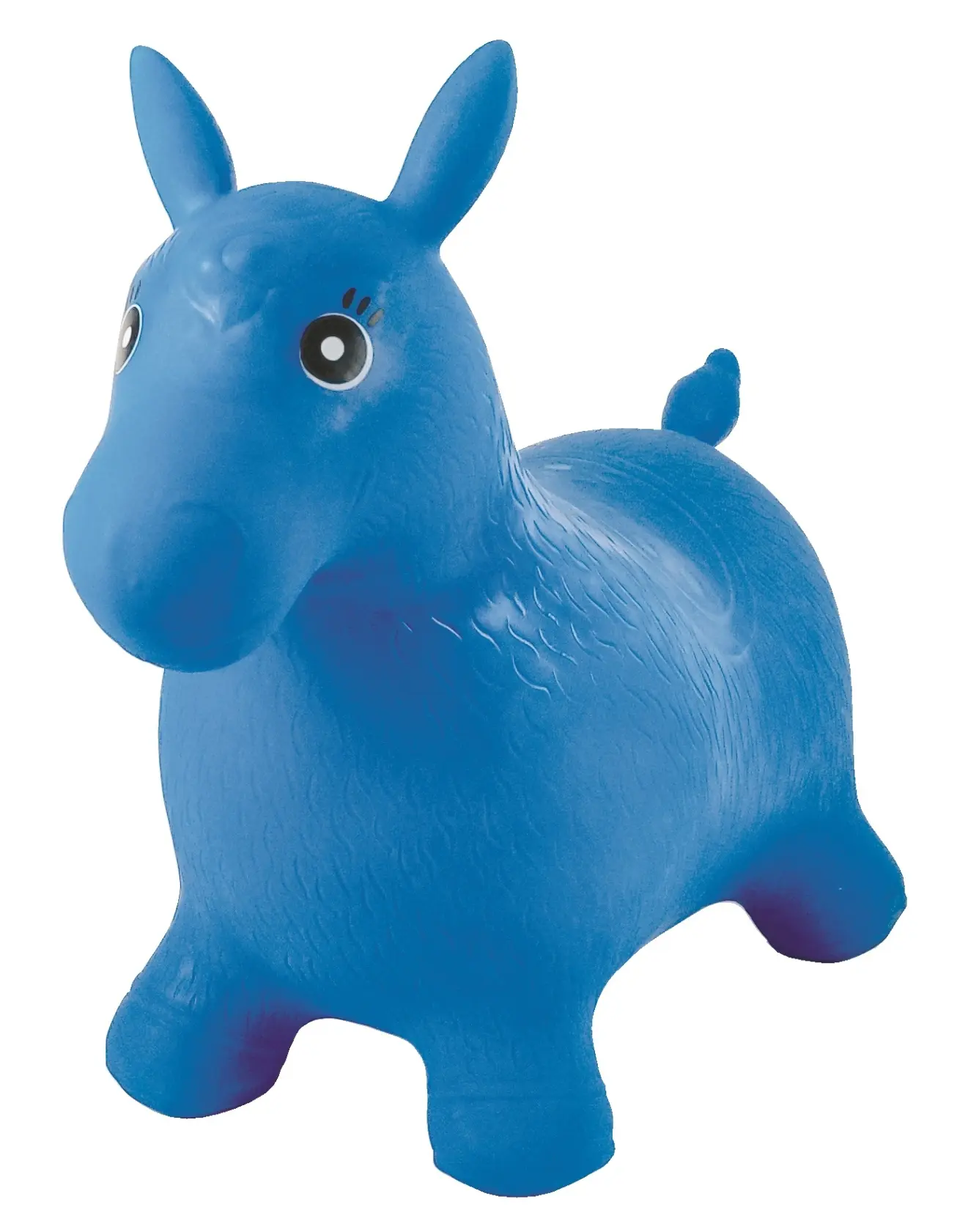 Aufblasbares Hüpf-pony Blau Mit Plüschbezug