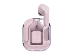 Auriculares Inalámbricos Bluetooth (rosa), Pantalla Led Y Sonido Estéreo De Alta Fidelidad.