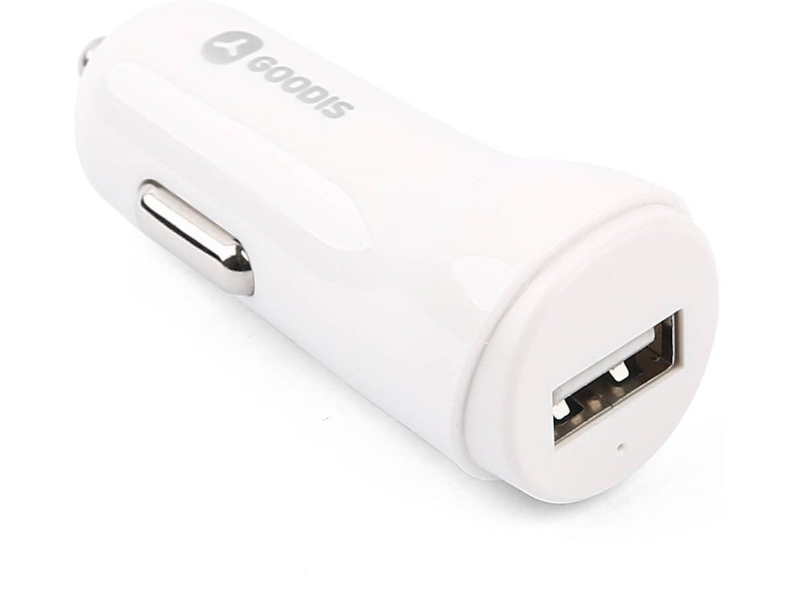 Adaptador Auto GOODIS (USB - 5V-2.4A - Blanco)
