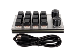 Mini teclado USB con interruptor rojo, Plug and Play, ergonómico, con botones personalizados para PC de escritorio Kofihety