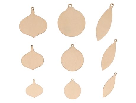 90 Mini adornos de madera - Bolas de Navidad