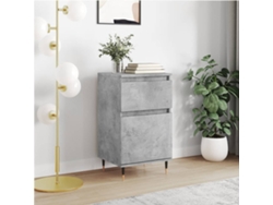 Aparador | Vitrina buffet 40x35x70 cm Derivados de madera Cemento gris