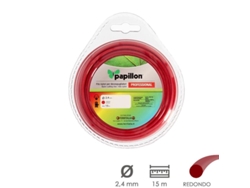 Fio de Nylon Desbrozadoras Redondo Profesional 2,4 Mm Rollo 15 Metros Fio de Nylon Corte Desbrozadores Hierba, Jardin, Maleza