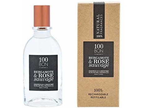 Perfume 100BON Bergamote & Rose Sauvage Refillable Eau de Parfum (50 ml)