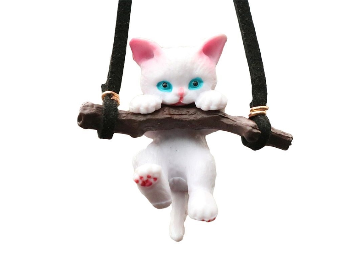 Colgante Para Coche Con Forma De Gato Y Rama, Colgante Para Espejo Retrovisor, Bonito Adorno Para El Interior Del Coche Para Mujeres Y Niñas.