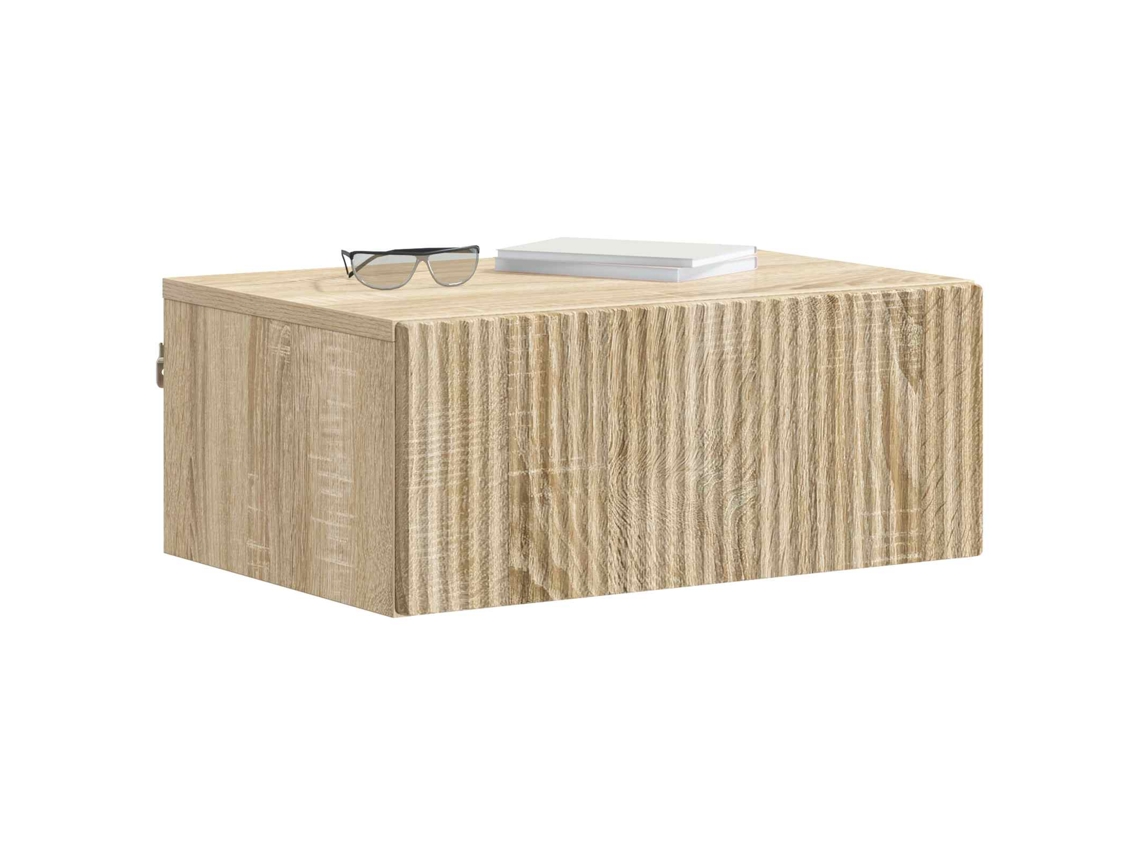 Maison Exclusive - Mesita De Noche De Pared 2 Pcs Roble Sonoma 49 X 34,5 X 20 Cm