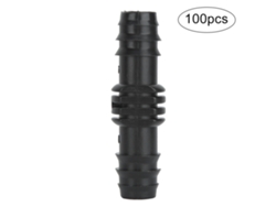 Conector de manguera de PP para sistema de riego de jardín, 16 mm, 100 unidades
