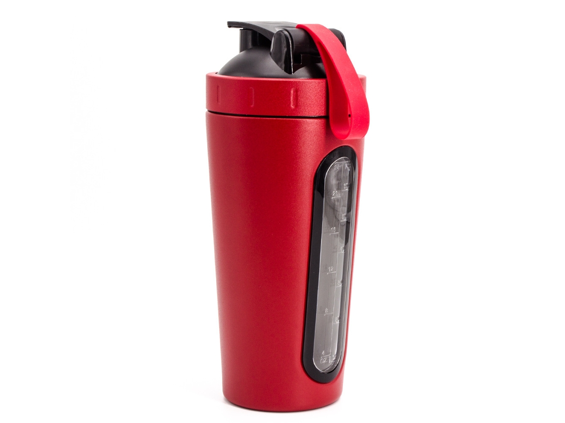 Vaso mezclador de proteína en polvo de acero inoxidable Siurn Red de 700 ml